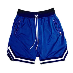 Wholesale Sporty Mid Waist Polyester Spandex Drawstring Sweat <b>Men's</b> Shorts Custom Breathable Mesh Solid Waterproof Basketball - Product Image 6
