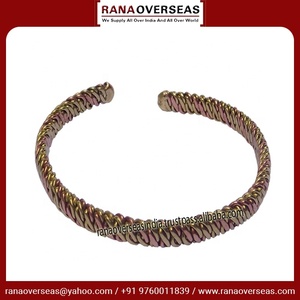 Handmade Vintage Unisex Copper <b>Bracelet</b> Adjustable Open Cuff Bangle with <b>Healing</b> Energy Fashionable Vintage Style - Product Image 4