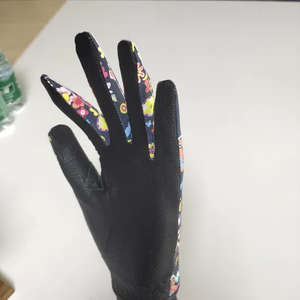 Gant de golf en cuir véritable avec logo personnalisé, imprimé floral, main droite, gaufré, antidérapant, respirant, fabricant OEM ODM - Product Image 2