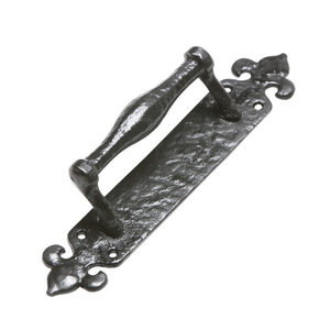 Cast Iron Modern Heavy Duty <b>Pull</b> <b>Handle</b> with Black Finish for Bedroom Cabinets Drawers & Dressers Barn <b>Door</b> Hardware - Product Image 2