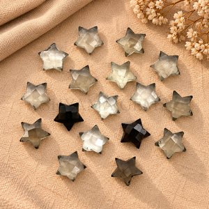 Cuarzo Ahumado en Forma de Estrella, Gema Suelta Facetada de 10mm, Piedra de Cristal Marrón al por Mayor para Fabricación de Joyas, Colgantes, Collares, Anillos, DIY - Product Image 4