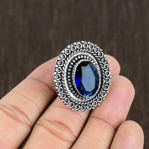 Bague Tanzanite Hydro en argent sterling, style bohème, taille 8 US, bijou artisanal en pierre précieuse, cadeau unique pour femme - Product Image 4