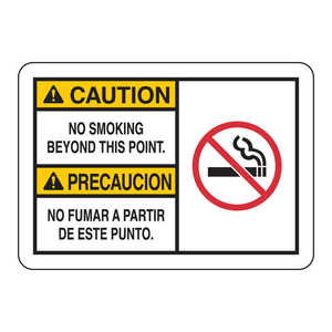 Señal Bilingüe Prohibido Fumar en Inglés/Español, Reflectante, para Uso en Interiores y Exteriores - Product Image 3