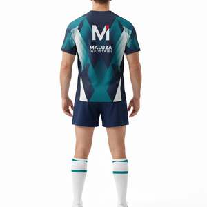 ชุดยูนิฟอร์มรักบี้พิมพ์ลายตามสั่งราคาโรงงาน ชุดเสื้อและกางเกงรักบี้สำหรับมืออาชีพ แห้งเร็ว ป้องกันแบคทีเรีย - Product Image 3