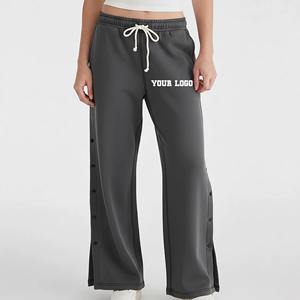 Pantalones Deportivos Casuales de Cintura Media con Estampado Grande y Pierna Ancha para Mujer, Estilo Hip-hop y Street Dance - Product Image 1