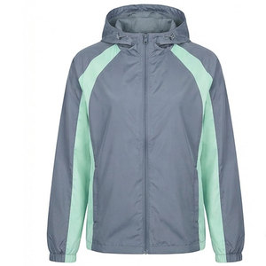 Chaqueta Cortavientos Unisex con Capucha, Impermeable, Anti-UV, Deportiva, Ligera, Gris Verde Menta, para Actividades al Aire Libre - Product Image 1