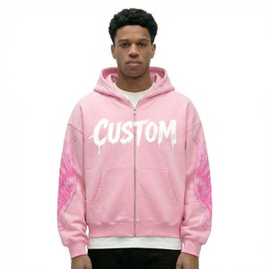 Sudadera con Capucha Extra Grande de Felpa Francesa Gruesa Personalizada para Invierno, Unisex, de Algodón, Cómoda, Elegante, con Bordado de Pedrería, Estilo Urbano - Product Image 5