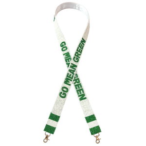 Correa de Bolso Deportiva con Cuentas de Vidrio Verde Esmeralda, Hecha a Mano, Accesorio de Bolso Elegante con Personalización, Perfecta para el Día del Partido - Product Image 3