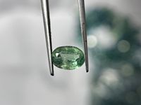 Kyanite de couleur menthe naturelle, pierre précieuse ovale facettée d'Afrique pour la fabrication de bijoux