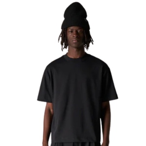 เสื้อยืดผู้ชายไซส์ใหญ่ สีดำ ทรงหลวม แขนสั้น ผ้าฝ้าย คอกลม สตรีทแวร์ เสื้อพื้นฐาน รับผลิตตามสั่ง ขายส่ง - Product Image 5