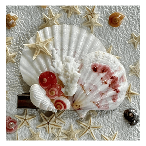 Pinces à cheveux en coquillage, résine et métal de qualité supérieure, élégantes, pour un usage quotidien, fabriquées au Vietnam. - Product Image 1