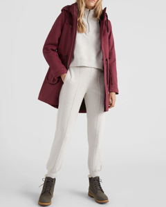 Parka longue décontractée pour femme, épaisse et chaude, grande taille, à capuche, en fausse fourrure, laine et lin, écologique, coupe-vent, pour l'hiver et les activités de plein air - Product Image 3