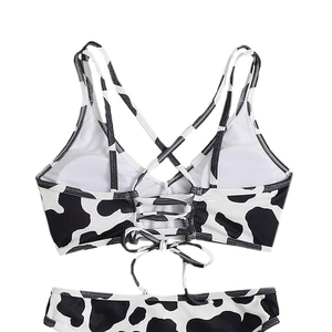 Bikini con aros para mujer OEM, 100% algodón, corte alto, transpirable, de secado rápido, impermeable, conjunto de dos piezas para natación y playa - Product Image 6