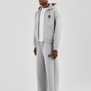 Survêtements pour hommes sur mesure de haute qualité, survêtements d'hiver surdimensionnés à fermeture éclair, survêtements écologiques à motif uni pour hommes avec fermeture éclair - Product Image 6