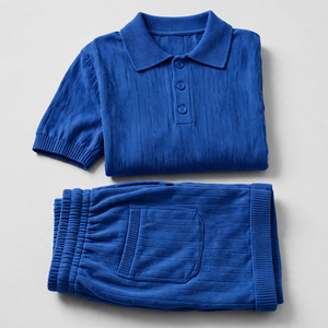 Wholesale Summer Men's Casual Shorts <b>Set</b> Plain Color Solid 100% Cotton Jersey Quick Dry Knitted Pocket Customized Logo <b>Twin</b> <b>Set</b> - Product Image 5