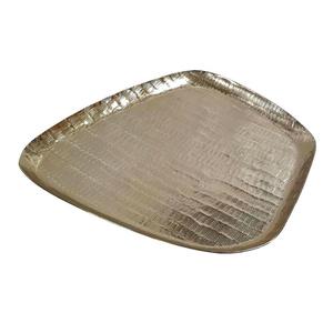 Food Grade Metal Serving <b>Tray</b> With Handles <b>Silver</b> Finish Decorative <b>Trays</b> For Restaurant Supplies Customizable Design Handmade - Product Image 2