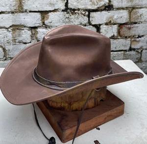 Sombreros de vaquero occidentales hechos a mano de alta calidad, ligeros, para uso en exteriores. - Product Image 6