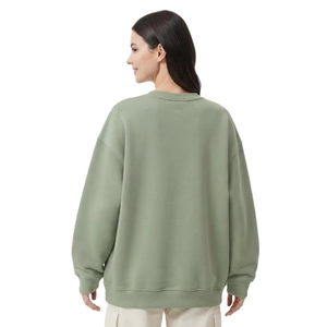 Manufacturer Heavyweight Crew Neck Jumper Custom Private Label Solid Color Embroidery Casual Fabric Pullover Top Women's Hoodies - Product Image 2
