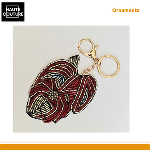 Amazing Offer on <b>Top</b> Notch Quality Made in India Festive Hanging Ornaments - <b>Maroon</b> Dog Face Keychain for Home Decor Use - Product Image 4