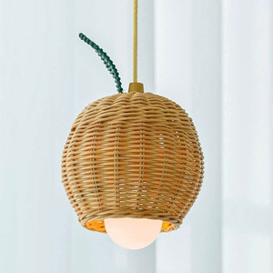 Handbraided rattan ceiling <b>light</b> fruit design lampshade eco friendly kids room <b>accessories</b> - Product Image 1