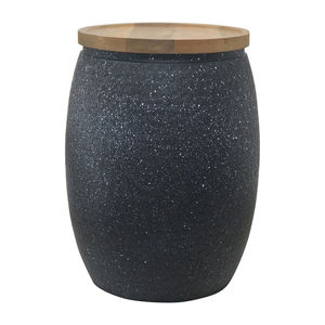 Taburete de jardín redondo de metal antirrobo para interiores y exteriores, diseño hueco blanco, mesa auxiliar de hierro para decoración de patio y terraza - Product Image 5