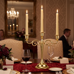 Decorative Metal <b>Candelabra</b> For Party Tables With Elegant Shape And Stylish Design For Perfect Candle Arrangement - Product Image 5