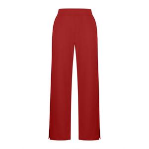 Pantalon Harem Ample et Élégant pour Femme, Taille Haute, Coupe Large, en Mélange Polaire Polyester/Coton, Couleur Unie, Infroissable - Product Image 1