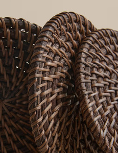 Sous-verres en rotin naturel de qualité supérieure, design tissé à la main, cadeau idéal pour les espaces de vie élégants - Product Image 5