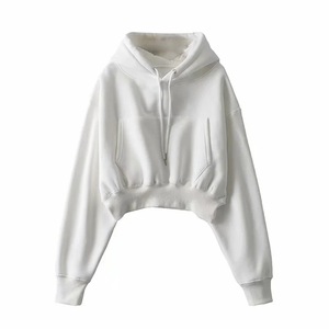Sweat-shirts à capuche courts pour femmes, en polaire, haut de gamme, confortables, respirants, vêtements de sport pour un style de vie actif et la salle de sport - Product Image 4