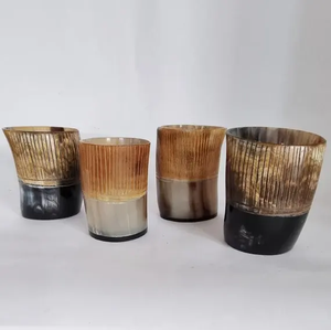 Vaso de chupito de cuerno de búfalo hecho a mano con tamaño personalizado y vaso de cuerno para cerveza y vino - Product Image 1