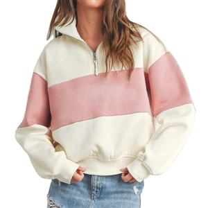 Sweat-shirt à capuche court surdimensionné avec logo personnalisé, dernier design, prix abordable pour femmes - Product Image 1