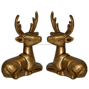Sculpture en métal en forme de cerf, statue décorative, figurine de cerf moderne pour la décoration de la maison, du salon, du bureau, de la table et des étagères - Product Image 2