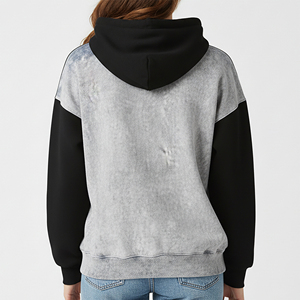 Pull à Capuche Femme Color Block en Coton Tricoté de Qualité Supérieure 2026 avec Poches, Logo Avant et Design Décontracté pour l'Automne - Product Image 5