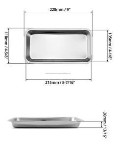 201สแตนเลสเครื่องมือผ่าตัด Lab ถาดผ่าตัด6แพ็คสำหรับเครื่องมือแพทย์ - Product Image 6