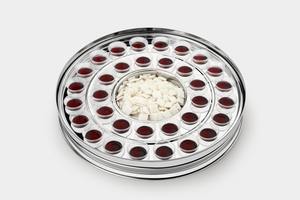EXCLUSIVE Durable Stainless Steel Combo Communion Tray 33 Cups Bread Center <b>Mirror</b> Finish NO LID NO BOTTOM RING Church Use - Product Image 6