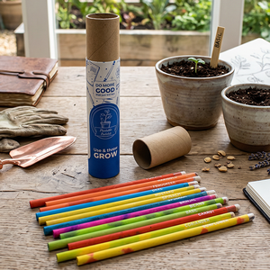 plantable <b>seed</b> pencil set | plantable pencils 12pc | recycled <b>paper</b> pencil set | eco friendly pencil set | plantable stationery - Product Image 1