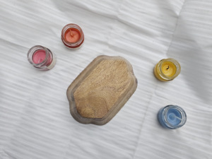 Cuenco ovalado de madera hecho a mano para decoración del hogar, recipiente artesanal de madera para hacer velas - Product Image 3