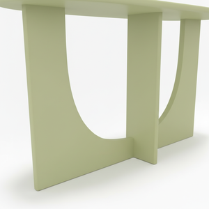 MESA DE CONSOLA/MESITA DE APORTE con Madera de Caucho Duradera y Chapa de Roble MDF para Comedor y Restaurante, Decoración del Hogar, Color VERDE - Product Image 4