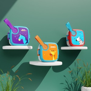 Boîte à lunch pour enfants en acier inoxydable avec fourchette, 1 compartiment, anti-fuite, boîte bento, motif licorne mignon - Product Image 3
