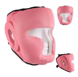 Protège-tête de boxe PROFIT SPORTS en PU rose, durable, avec visière de protection, réglable, équipement d'entraînement toutes saisons - Product Image 1