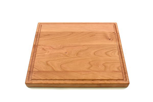 Tabla de cortar cuadrada de madera de pino con ranura para jugos para cocinas modernas - Product Image 1