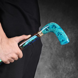 Élégante canne de marche en bois pour femmes, bâton de randonnée en bois avec embout en caoutchouc, canne de marche rustique faite à la main - Product Image 3