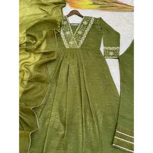 Hermoso Vestido Anarkali Talla XL y Dupatta para Fiestas - Product Image 3