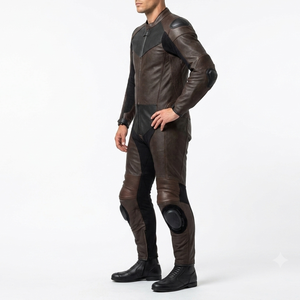 Combinaison de moto pour homme, toutes saisons, imperméable, doublure thermique, respirante, ventilée, manches longues, protection en cuir - Product Image 2
