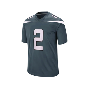 Nouvelle arrivée, maillot de football américain, impression numérique, tissu en maille polyester, séchage rapide, manches courtes, col rond, fermeture à boutons - Product Image 6