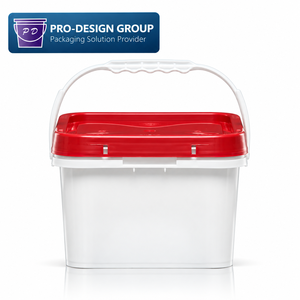 8L Square Plastic Bucket with Lid and Handle for Cable <b>Ties</b> <b>Clips</b> Electrical Accessories Industrial Storage Container - Product Image 2