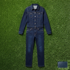 <b>Women</b> Dark <b>Blue</b> Denim Jacket And Skinny <b>Jeans</b> Set Casual Two Piece Matching Denim Outfit Streetwear Fashion - Product Image 6