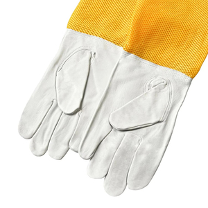Guantes de Apicultura de Cuero Antideslizantes y Antiestáticos de Alta Calidad, Última Edición, Protección para Manos y Brazos, con Muñequera Elástica, Pakistán - Product Image 5