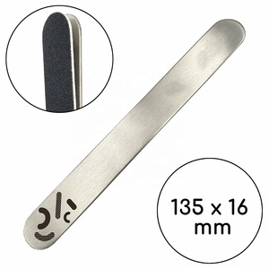 Limas de Uñas Profesionales MARI INSTRUMENTS para Salón de Belleza, de Acero Inoxidable, Doble Cara, de Lujo, Grano 100/180, Desechables - Product Image 1
