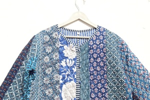 Nouveauté veste matelassée indienne coton Cote indien Patch fait main travail Boho manches longues automne écologique coupe-vent pour - Product Image 2